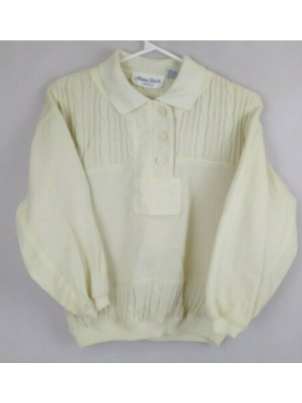Allison Smith Petites Yellow Long Sleeve Sweater Shirt Size Medium